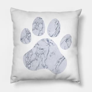 Marble Paw Print Pillow