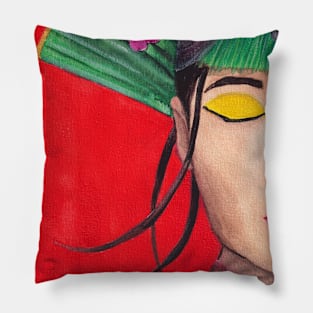 Watercolor - Chinese red Pillow