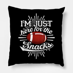 i'm just here for the snacks Pillow