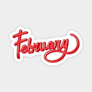 Sweet February typography design Magnet