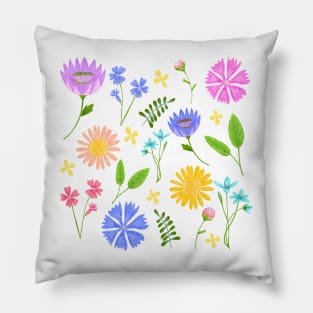 Wild flowers print Pillow