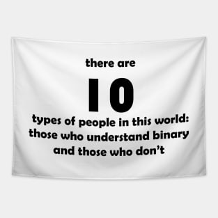 10 types of people Software Development humor / humour binary Tapestry