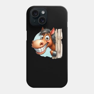 Cute Horse Playing Peek a Boo Phone Case