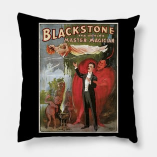 Vintage Magic Poster Art, Blackstone, the World's Master Magician Pillow