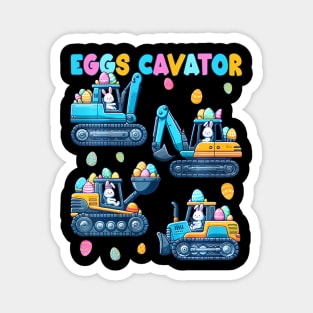 Kids Eggs Cavator Easter Egg Construction Trucks Bunny Excavator Magnet