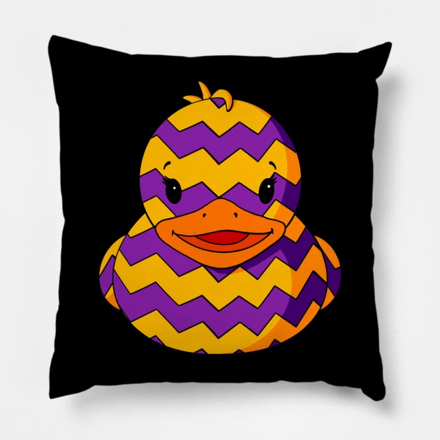 Zig Zag Egg Rubber Duck Pillow by Alisha Ober Designs