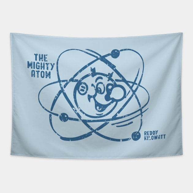 The Mighty Atom - Reddy Kilowatt Tapestry by Sayang Anak