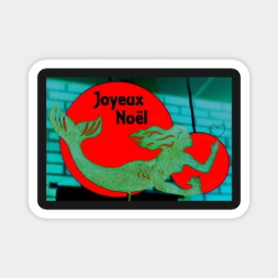 Christmas Mermaid - French Magnet