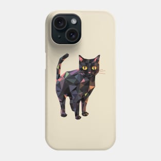 Black Halloween Polygon Kool Kat Phone Case