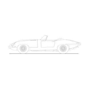 Jaguar E Type Roadster Drawing T-Shirt