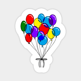 Many Colored Balloons Magnet