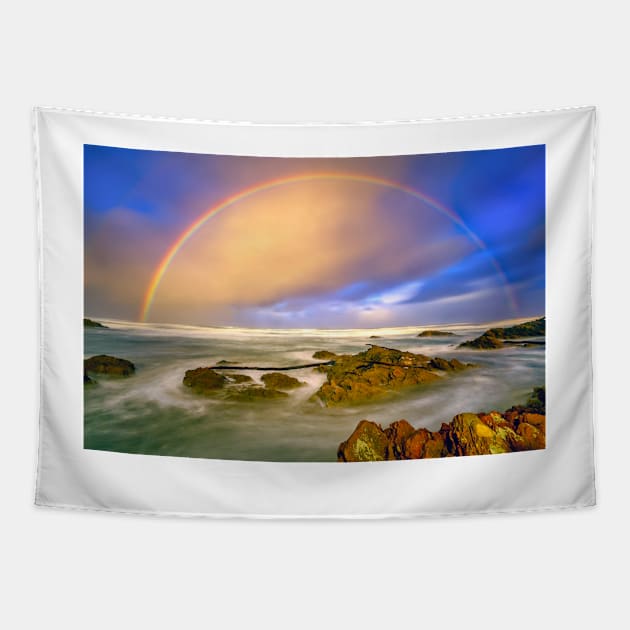 Sunrise rainbow Tapestry by dags