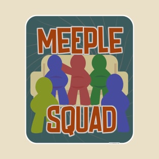 Meeple Squad Fun Boardgame Meeple Slogan T-Shirt