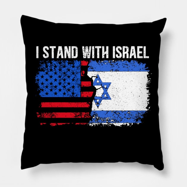 I Stand With Israel Pillow by RetroPrideArts