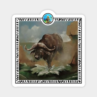 African Big Five Buffalo Magnet