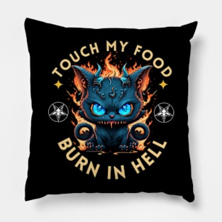 Angry Demonic Cat Food Pillow