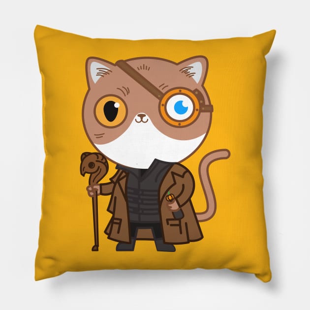 Cat eye meowdy Pillow by ppmid