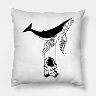 Astronaut and Humpbackwhale Pillow