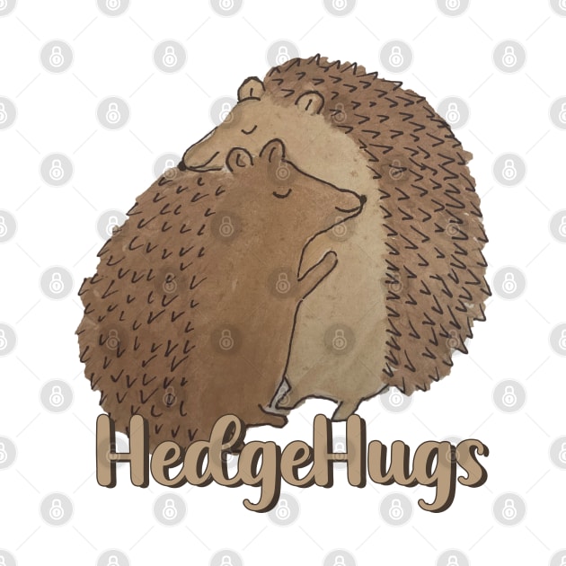 Cute watercolor hedgehog love hedge-hugs watercolour watercolour hedgehugs by WatercolorFun