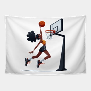 Female basketball player Tapestry