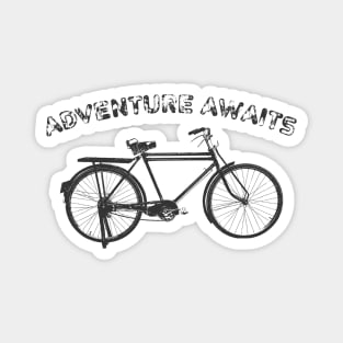 Adventure Awaits - Distressed Bicycle Magnet