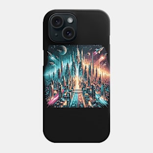 Neon Metropolis: Future City Dreamscape Phone Case