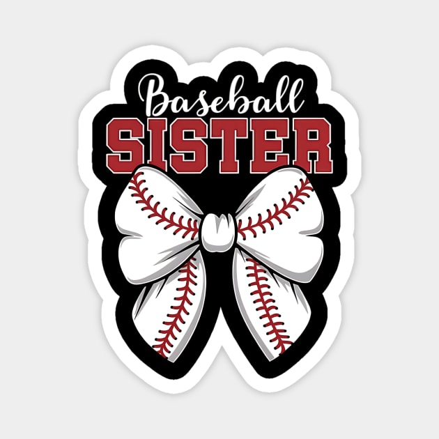 Baseball-Sister-Vintage-Sport-Lover-Sister-Mothers Day Magnet by ArtistTee ⭐⭐⭐⭐⭐