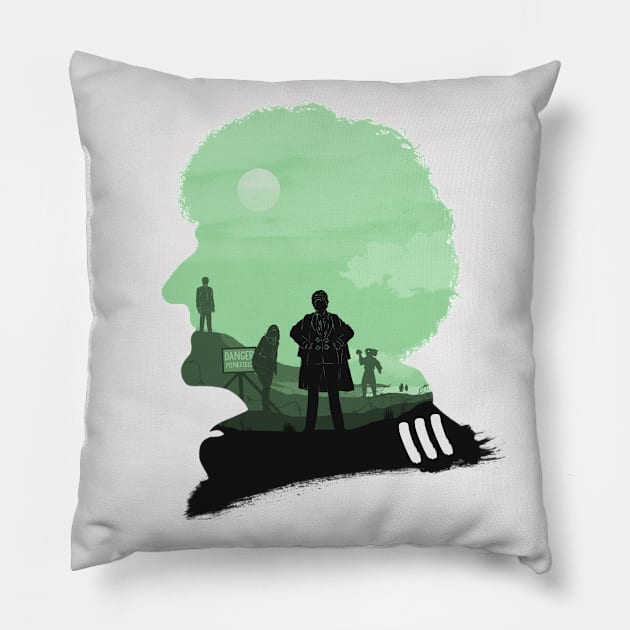 The Third Doctor (The Sea Devils) Pillow by MrSaxon101