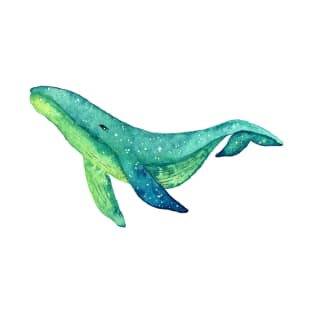 Lemon and cucumber galaxy whale T-Shirt