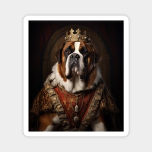 Majestic St. Bernard - Medieval Swiss Queen Magnet