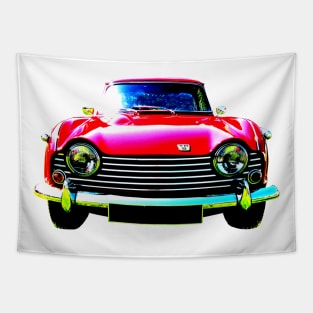 Triumph TR5 1960s British classic car red Tapestry