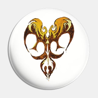 flamer Tribal Heart Pin