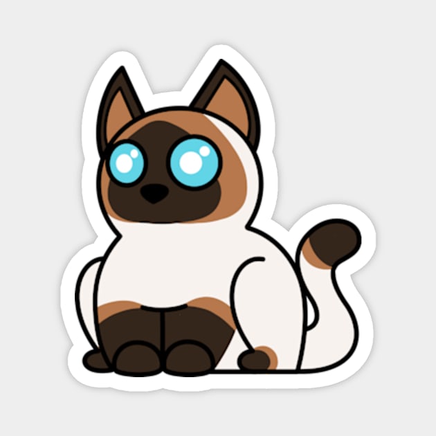 Plump Cat Siamese Magnet by JadedOddity