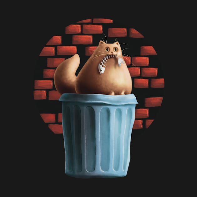 Trashcan Cat by Gavin Otteson Art