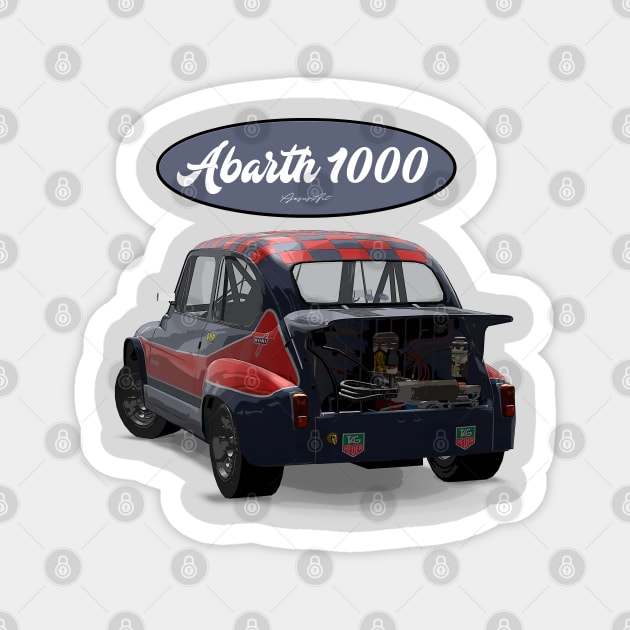 ABARTH 1000 Back Magnet by PjesusArt