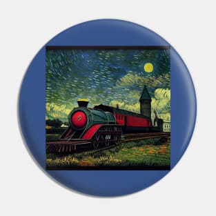 Starry Night Wizarding Express Train Pin