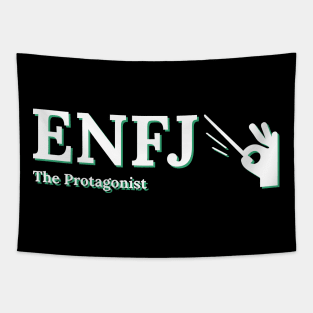 ENFJ The Protagonist MBTI types 7D Myers Briggs personality gift with icon Tapestry