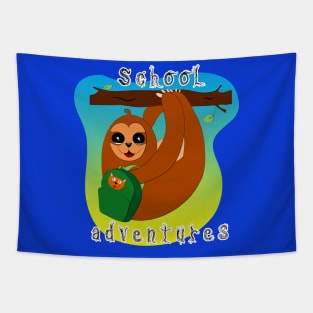 School Adventures_Boy Sloth Tapestry