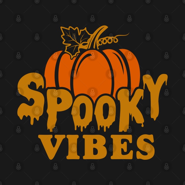 Pumpkin Spooky Vibes Halloween by Artist usha