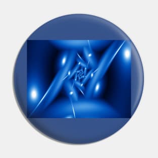 Blue Abstract Fractal Pin