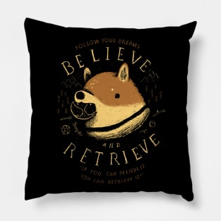 believe and retrieve Pillow