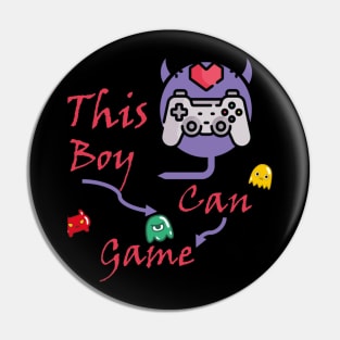 Gaming Controller Birthday funy Gift Gamer This Boy Can Game Pin