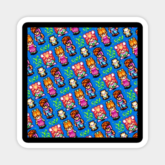 Secret of Mana pattern | blue Magnet by danteazano