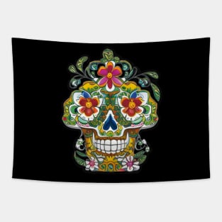 Celebrate Día de los Muertos with this colorful sugar skull art 9 Tapestry