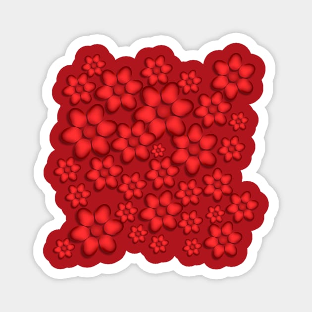 Floret (Red) Magnet by vidka91@yahoo.com