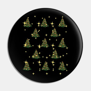 Festive Christmas Trees Pin