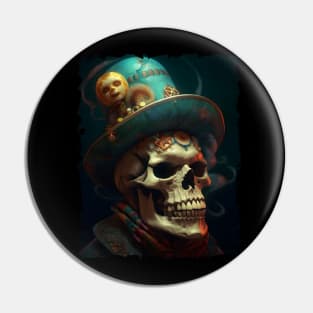 Spooky Evil Clown Skull Pin