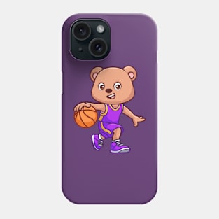 Basketball Bear Cute Cartoon Phone Case