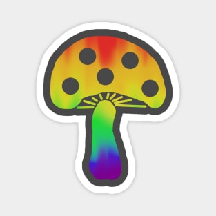 Rainbow Mushroom Magnet