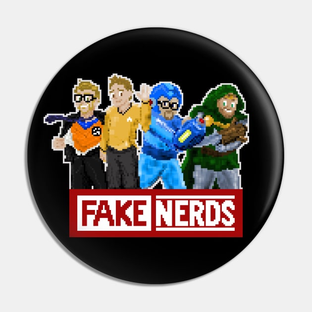 Fake Nerds 8-Bit Pin by FakeNerdPod